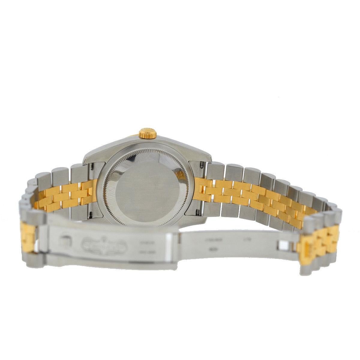 Rolex 116243 Two-Tone Datejust Flower Dial Diamond Bezel Watch 5