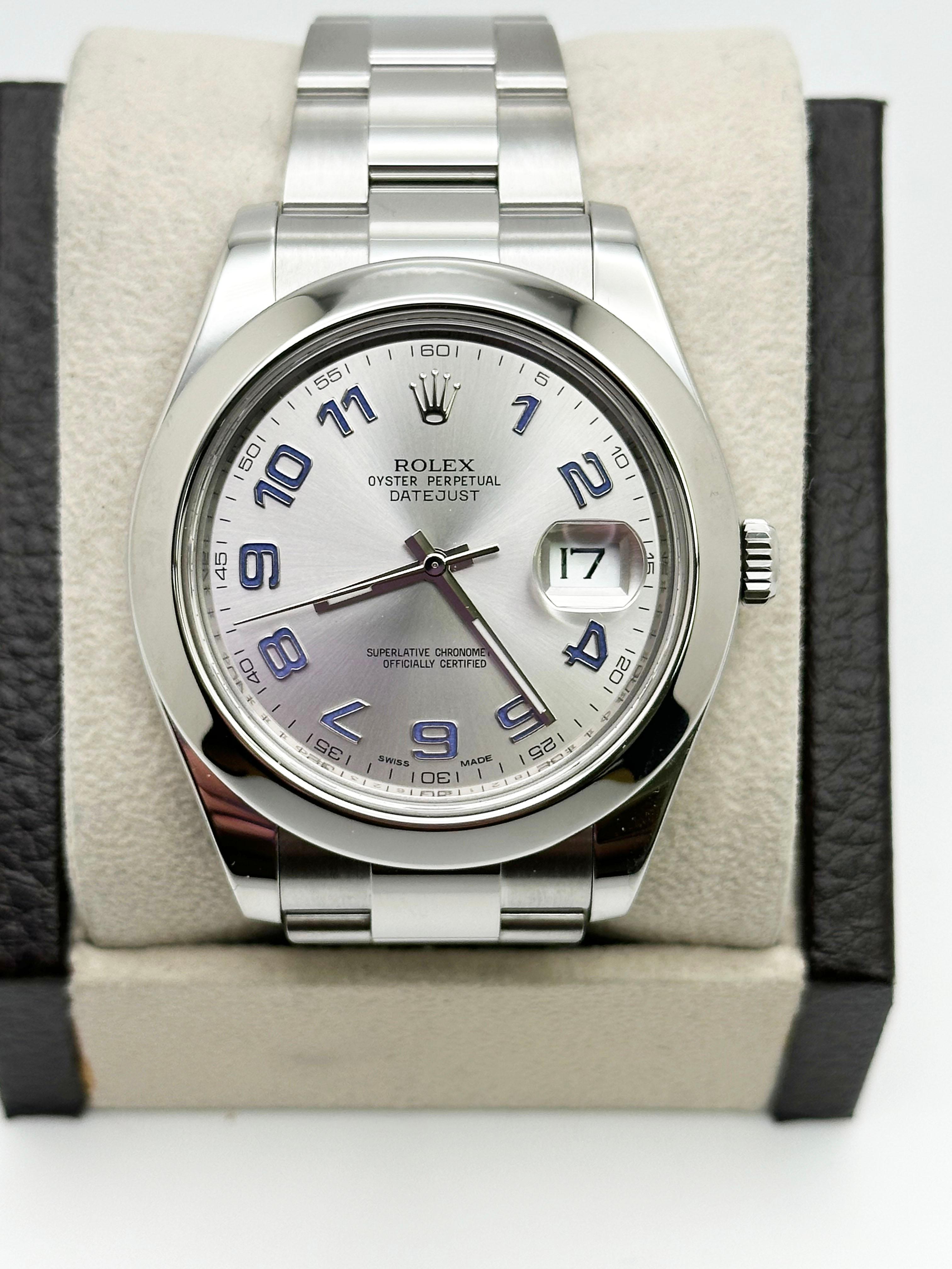 Rolex 116300 Datejust 41 Rhodium Arabic Dial Stainless Steel 2016 Box Paper 2