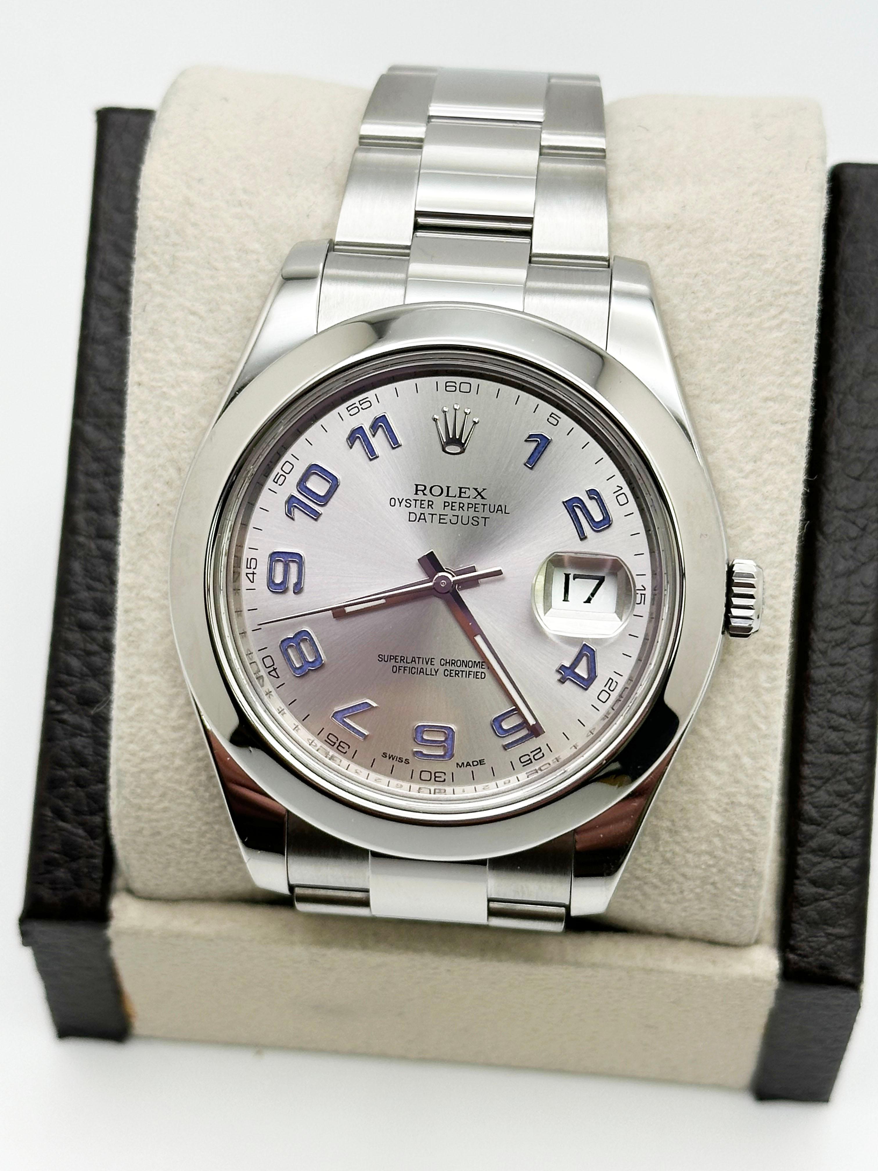 Rolex 116300 Datejust 41 Rhodium Arabic Dial Stainless Steel 2016 Box Paper 4