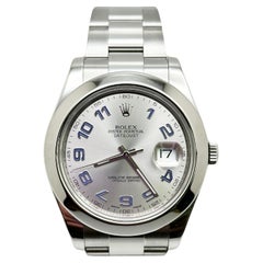 Rolex 116300 Datejust 41 Rhodium Arabic Dial Stainless Steel 2016 Box Paper