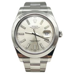 Used Rolex 116300 Datejust II 41mm Silver Dial Stainless Steel Box Paper 2016