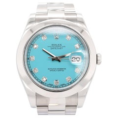 Rolex 116300 Datejust II Turquoise Diamond Dial Watch