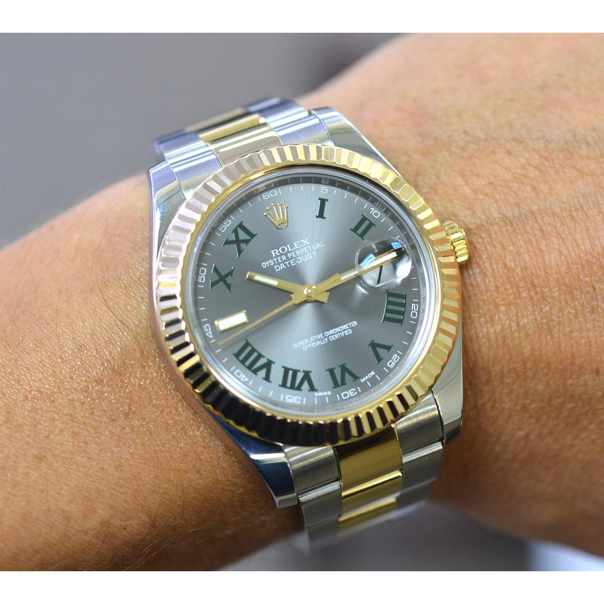 Rolex 116333 Datejust II Two-Tone Slate Dial Automatic Watch 5