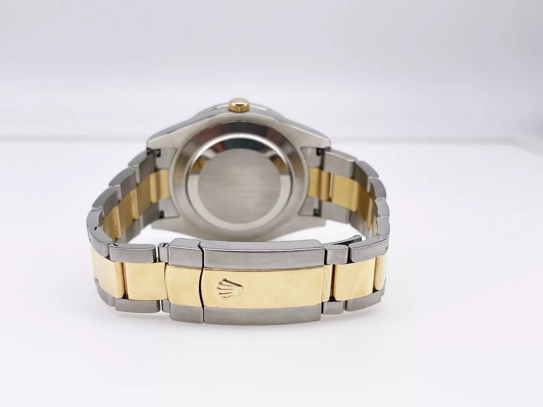 Men's Rolex Datejust II 116333 41mm Diamond Bezel Champagne Dial 18K Yellow Gold Steel