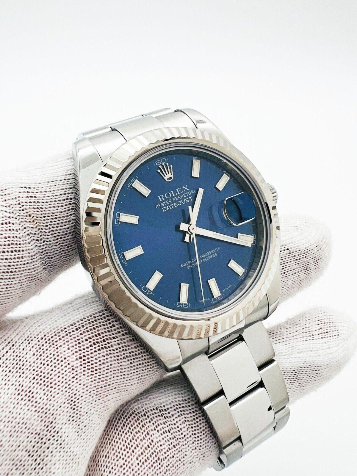 Rolex 116334 Datejust II 41mm Blue Dial Stainless Steel Box Paper For Sale 2