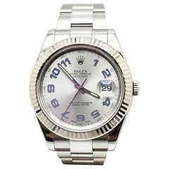 Rolex 116334 Datejust II 41 mm rodio quadrante arabo scatola di carta inossidabile