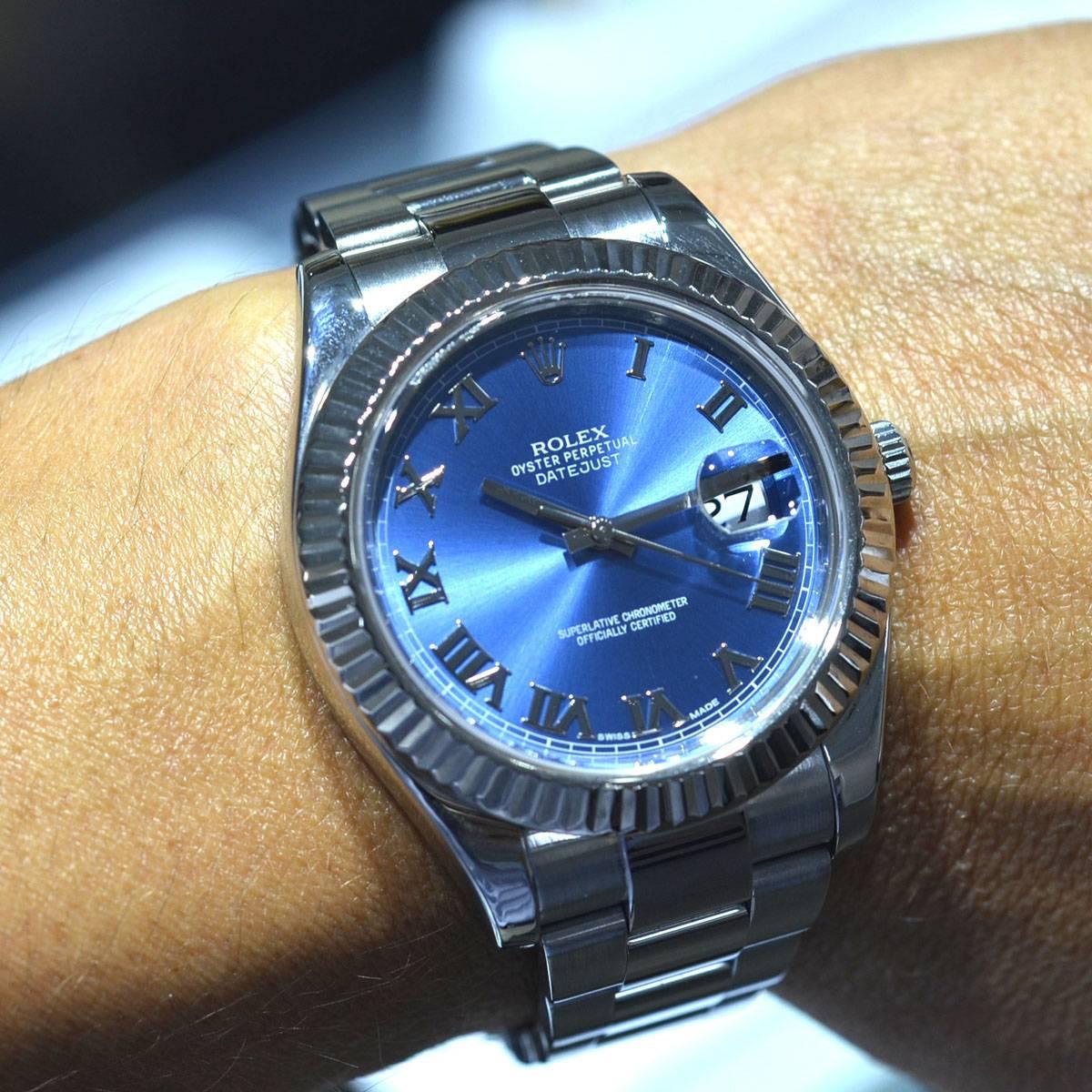 Rolex 116334 Datejust II Blue Dial Stainless Steel Automatic Watch 6