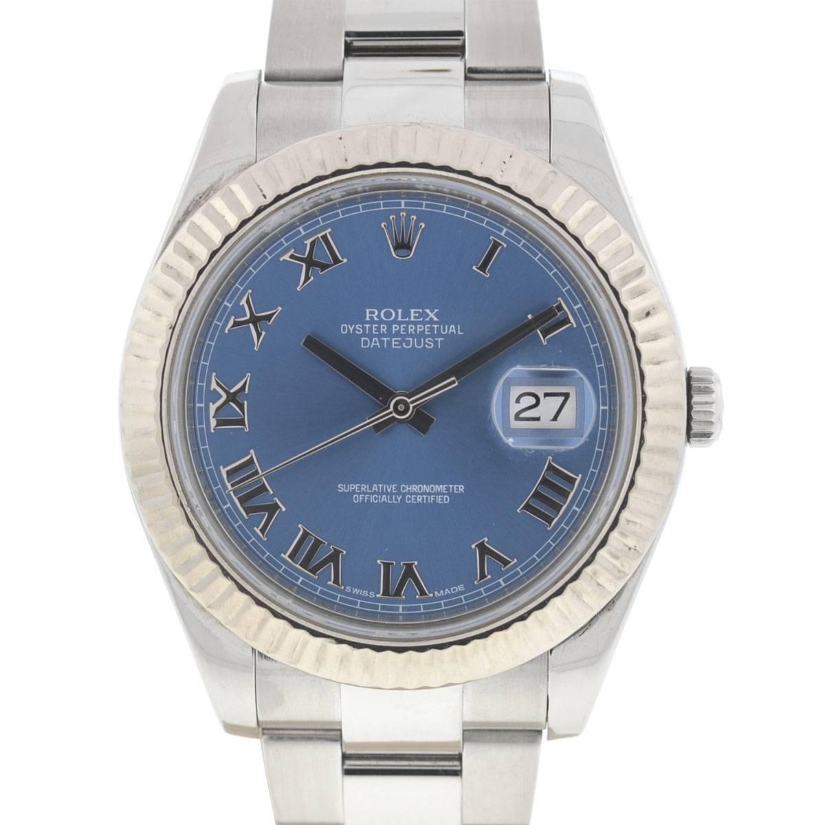 Company - Rolex
Style - Dress/Formal
Model - Datejust II
Reference Number - 116334 Random Serial
Case Metal - Stainless Steel
Case Measurement - 41 mm 
Bracelet - Stainless Steel - Fits up to a 6 3/4