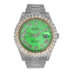 Rolex 116334 Datejust II Green Diamond Dial Watch