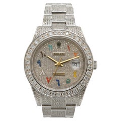 Rolex 116334 Datejust Stainless Steel All Diamond Pave Watch