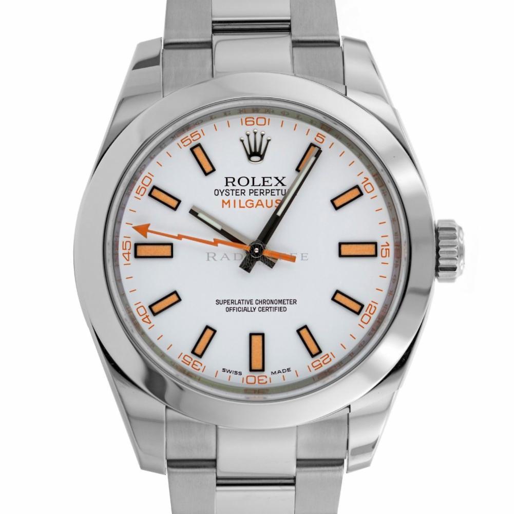 milgauss rolex white dial