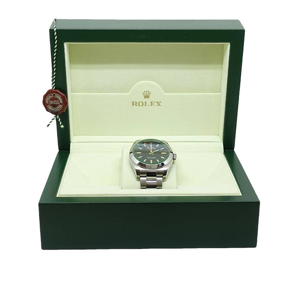 Rolex 116400V Stainless Steel Milgauss Wristwatch For Sale 1