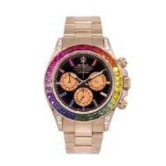Rolex 116505 Daytona 18 Karat Rose Gold Rainbow Bezel and Dial Watch
