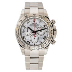 Used Rolex 116509 Daytona 18k White Gold Meteorite Dial Cosmograph Watch