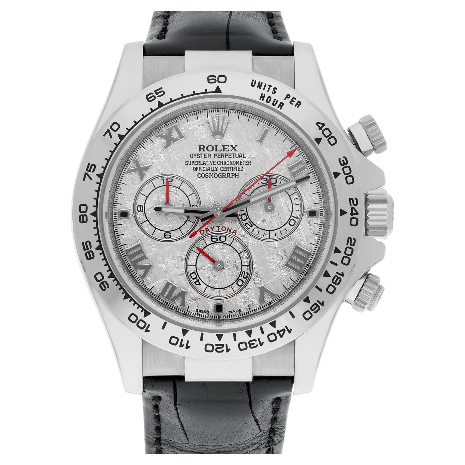 Rolex 116519 Cosmograph Daytona Meteorite Dial White Gold Men's Watch Complete