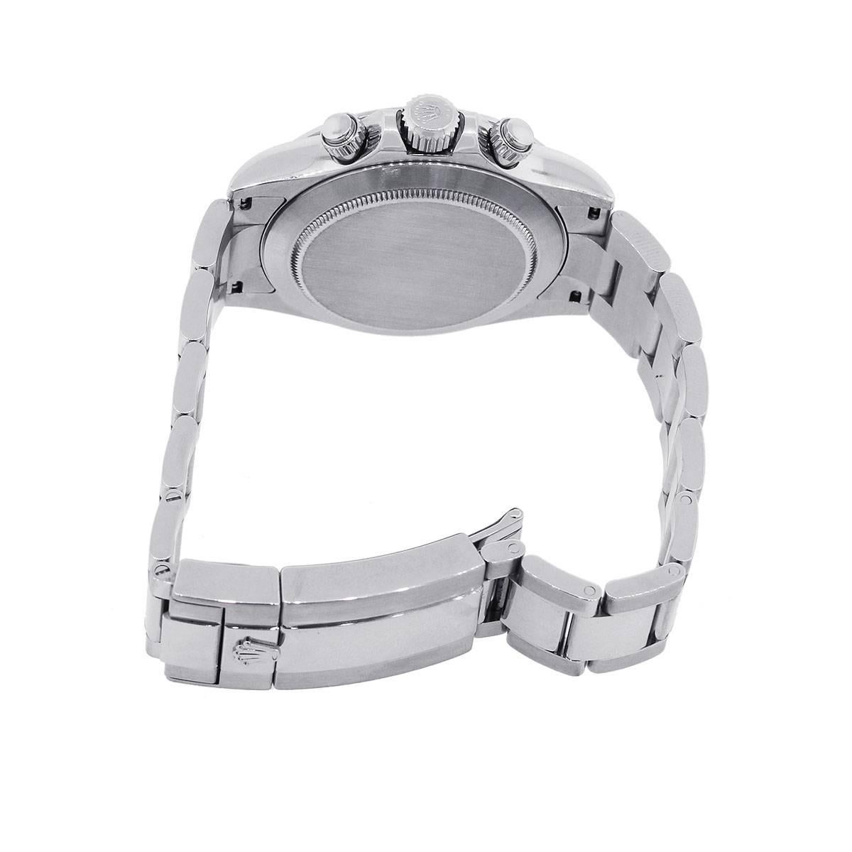 Women's or Men's Rolex Stainless Steel Daytona Automatic Wristwatch Ref 116520 