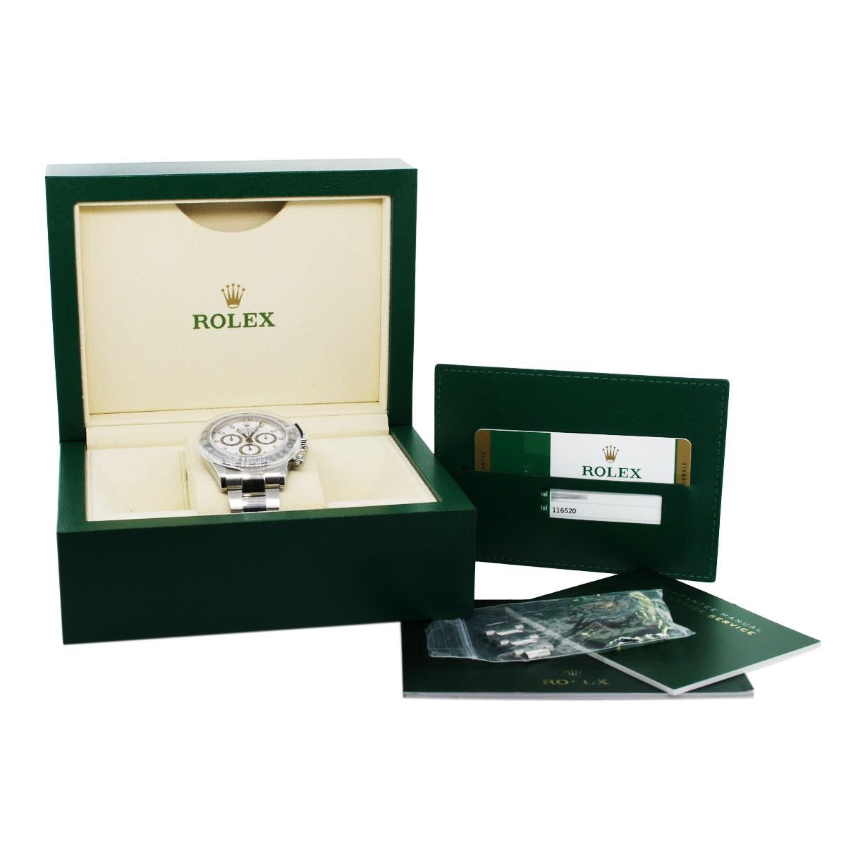 Rolex 116520 Daytona White Chronograph Dial Wrist Watch 1