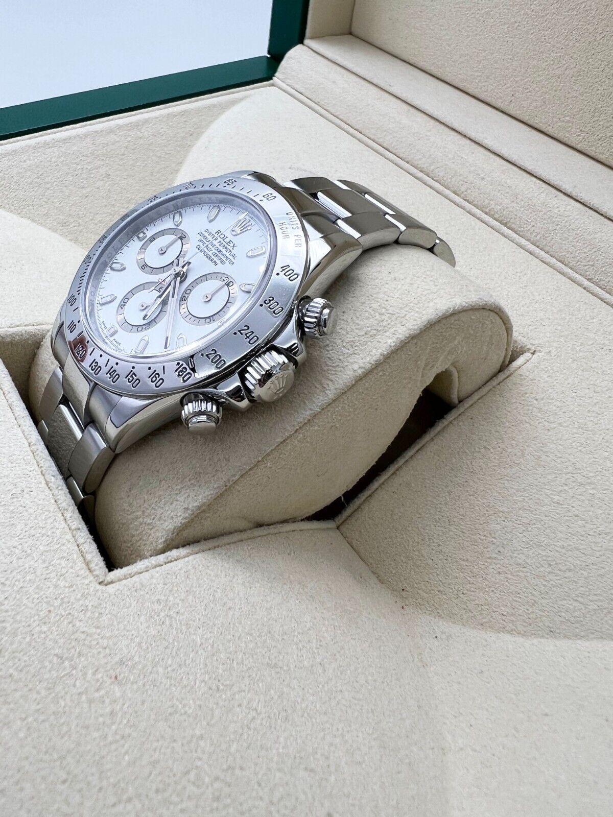 Rolex 116520 Daytona White Dial Stainless Steel Box Paper OPEN CARD 3