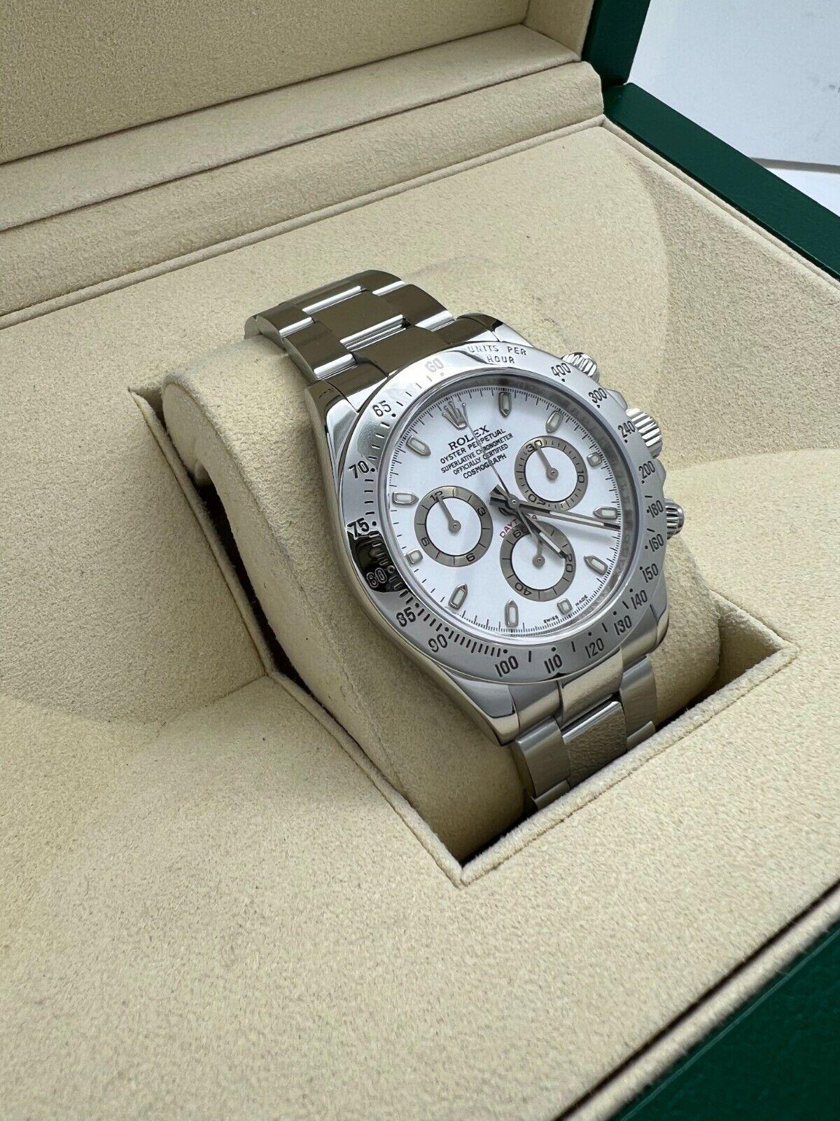 Rolex 116520 Daytona White Dial Stainless Steel Box Paper OPEN CARD 5