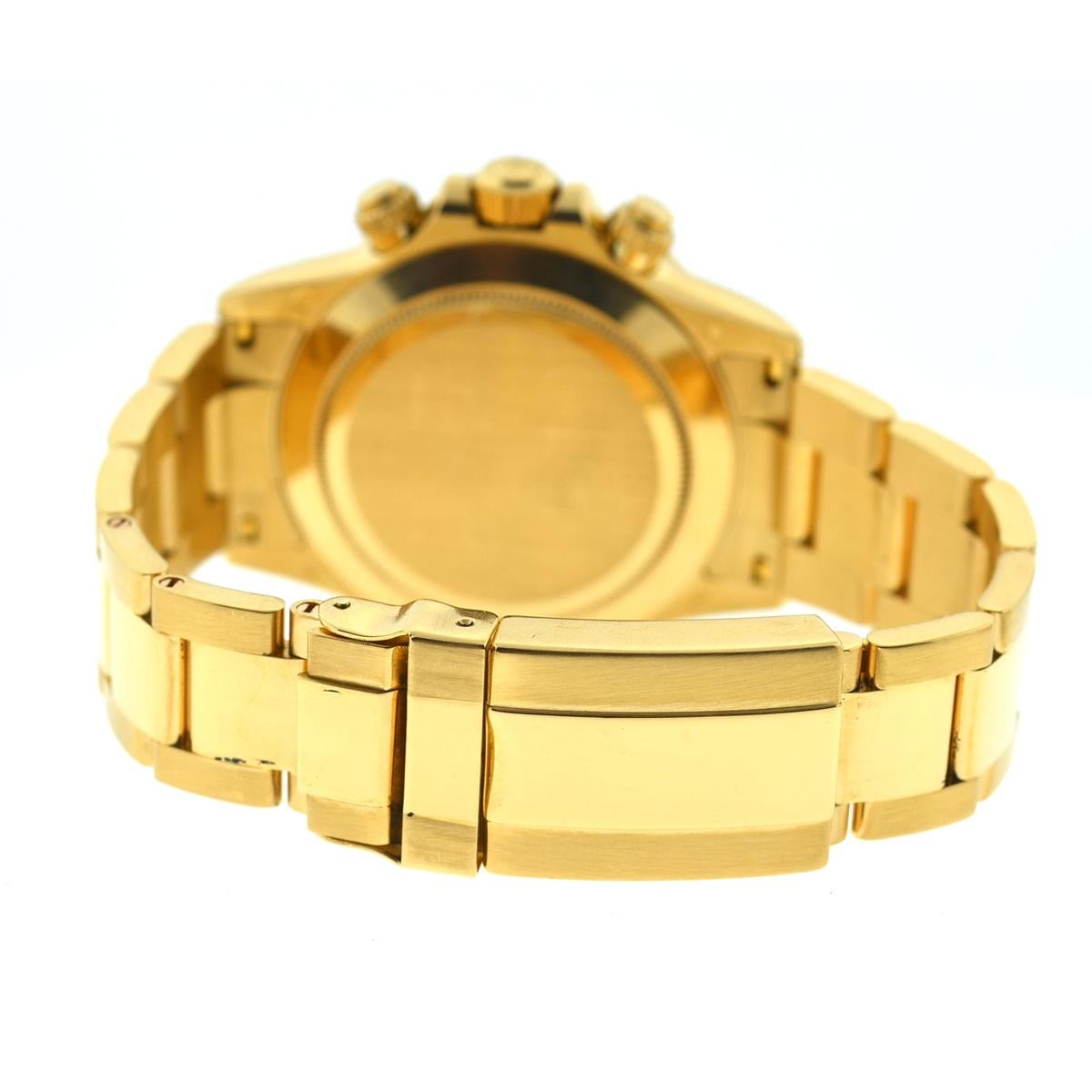 Rolex 116528 Daytona 18k Yellow Gold MOP Factory Diamond Dial Watch 3