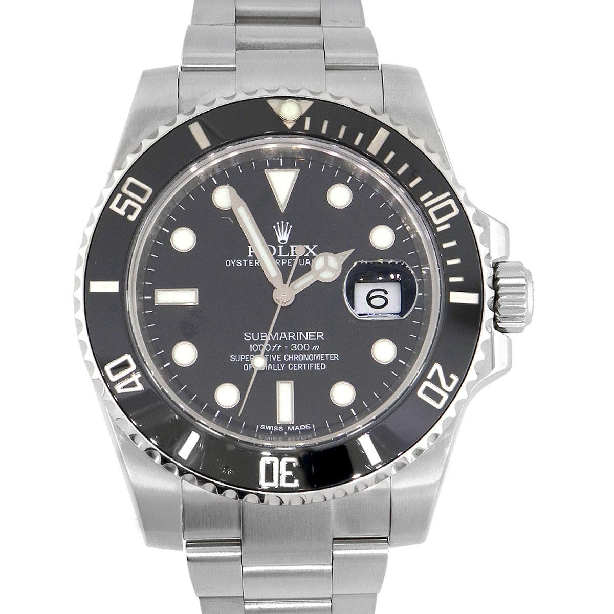 Brand: Rolex
MPN: 116610
Model: Submariner
Case Material: Stainless Steel
Case Diameter: 40mm
Crystal: Sapphire crystal
Bezel: Black ceramic bezel
Dial: Black dial with silver stick and hands. Date can be found at 3 o'clock
Bracelet: Stainless steel
