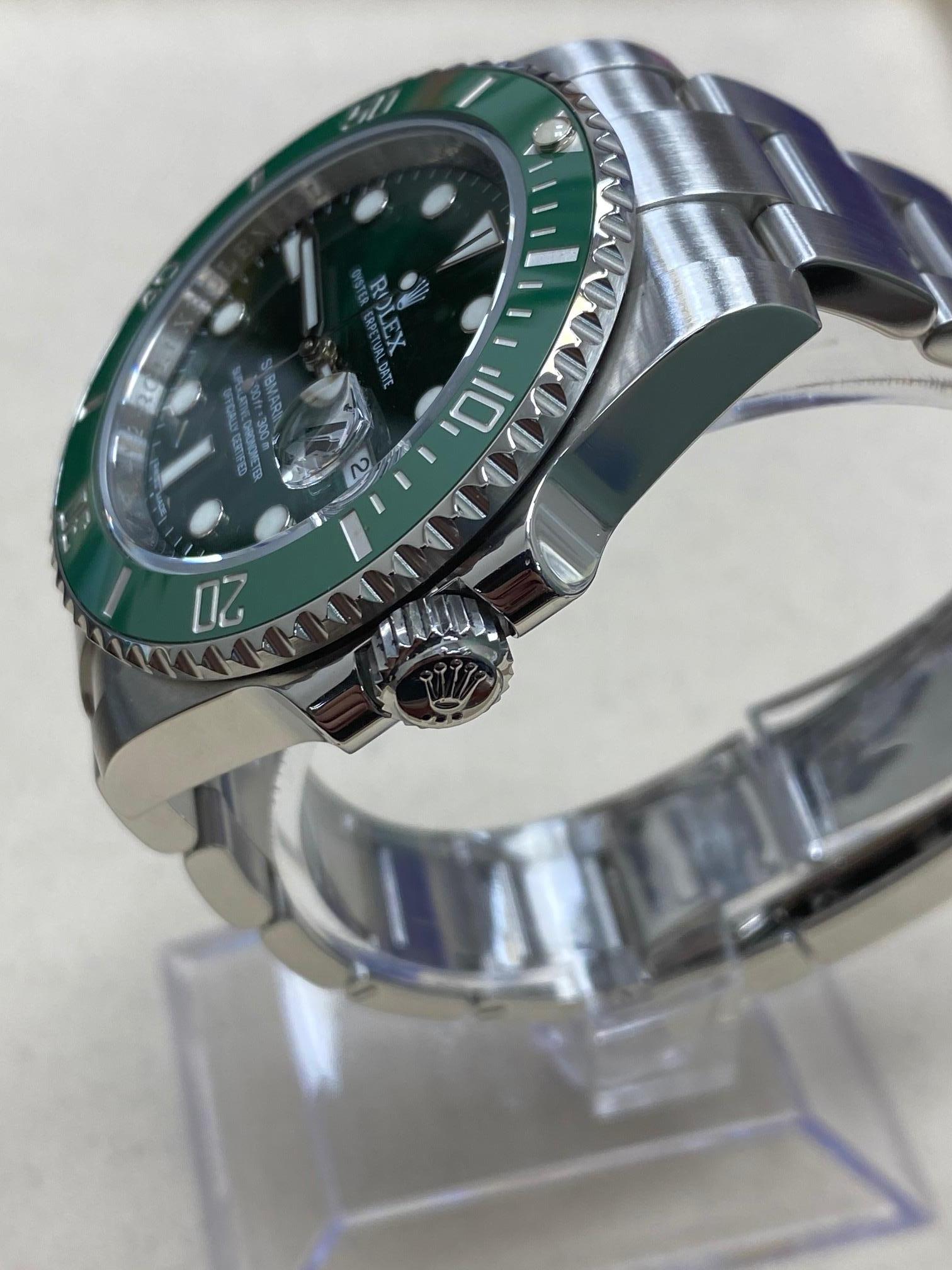 Rolex 116610 Submariner Green Ceramic Hulk Stainless Steel Box Papers 2014 4