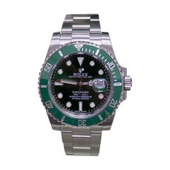 Used Rolex 116610 Submariner Green Ceramic Hulk Stainless Steel Box Papers 2014