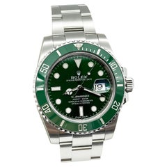 Rolex 116610LV Submariner Hulk Verde Cerámica Acero Inoxidable Caja Libreta 40mm