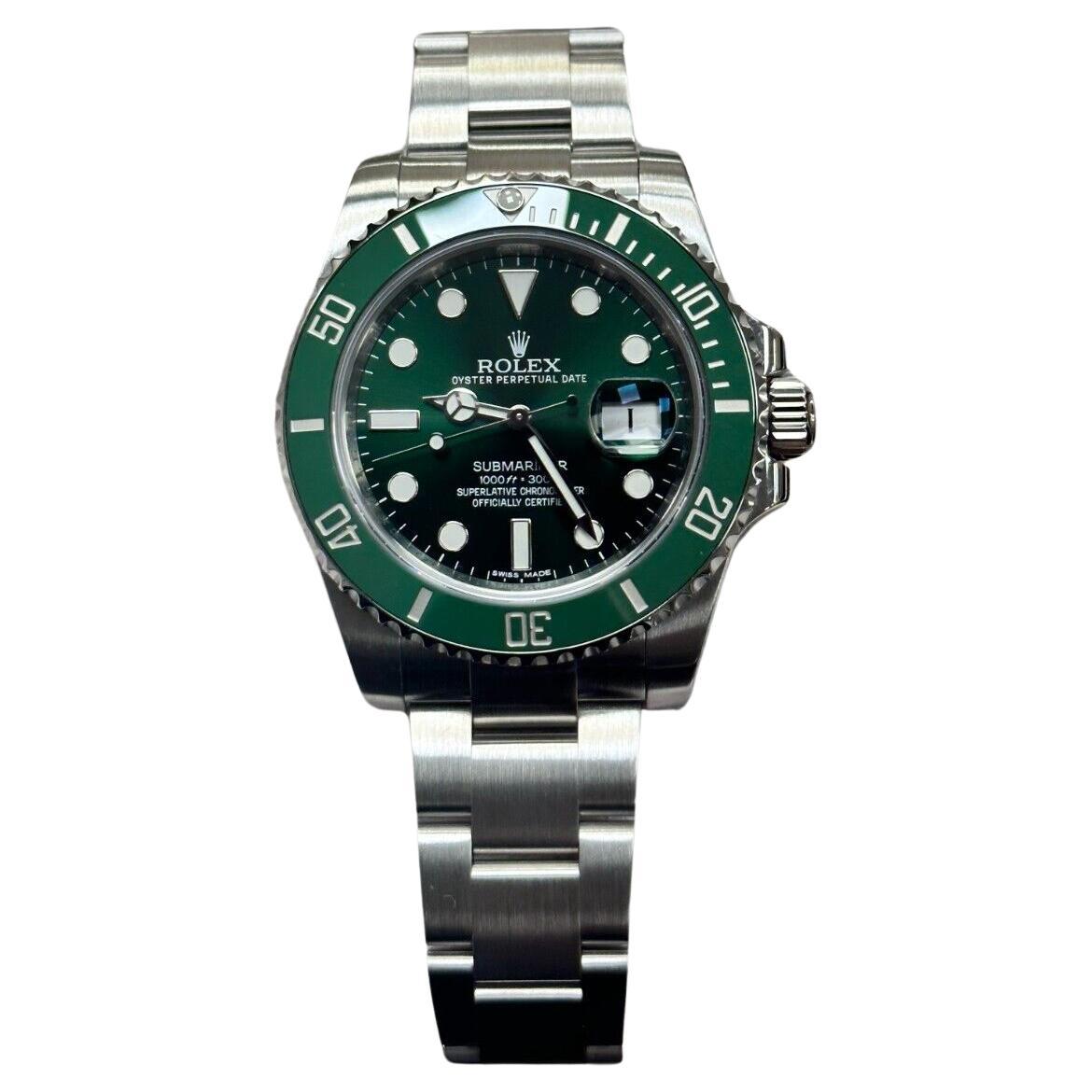 Rolex 116610LV Submariner Hulk Grün Keramik Edelstahl Schachtel Buchstabe