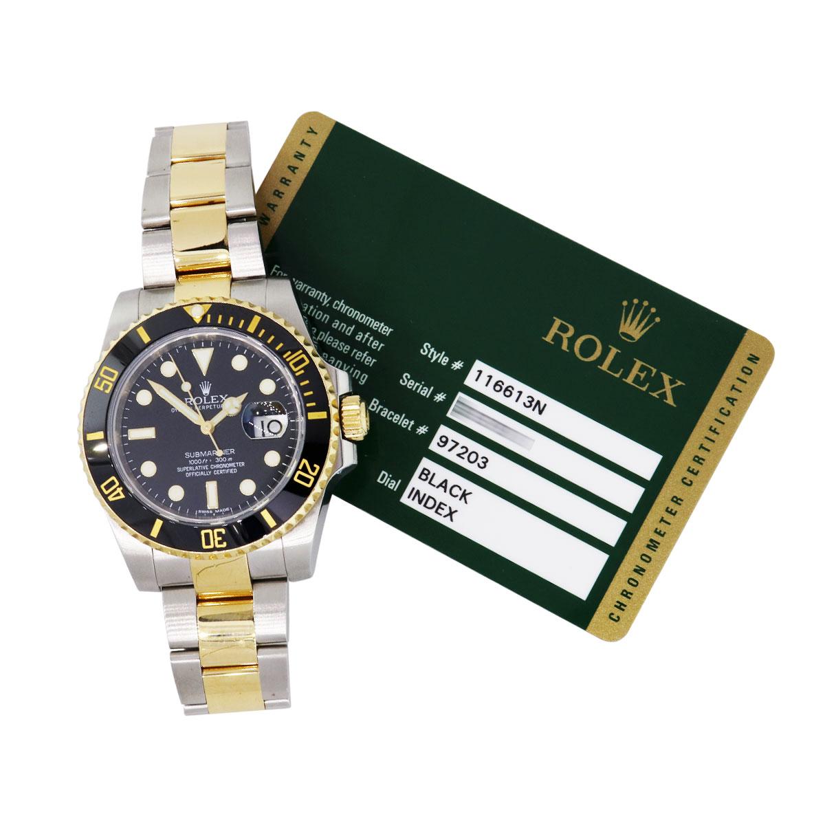 Men's Rolex 116613 Submariner Wristwatch