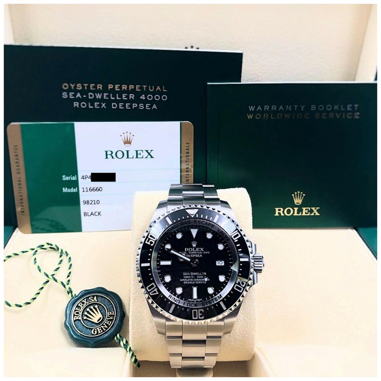 Rolex 116660 Deepsea Sea Dweller Stainless Steel Box and Paper For Sale ...