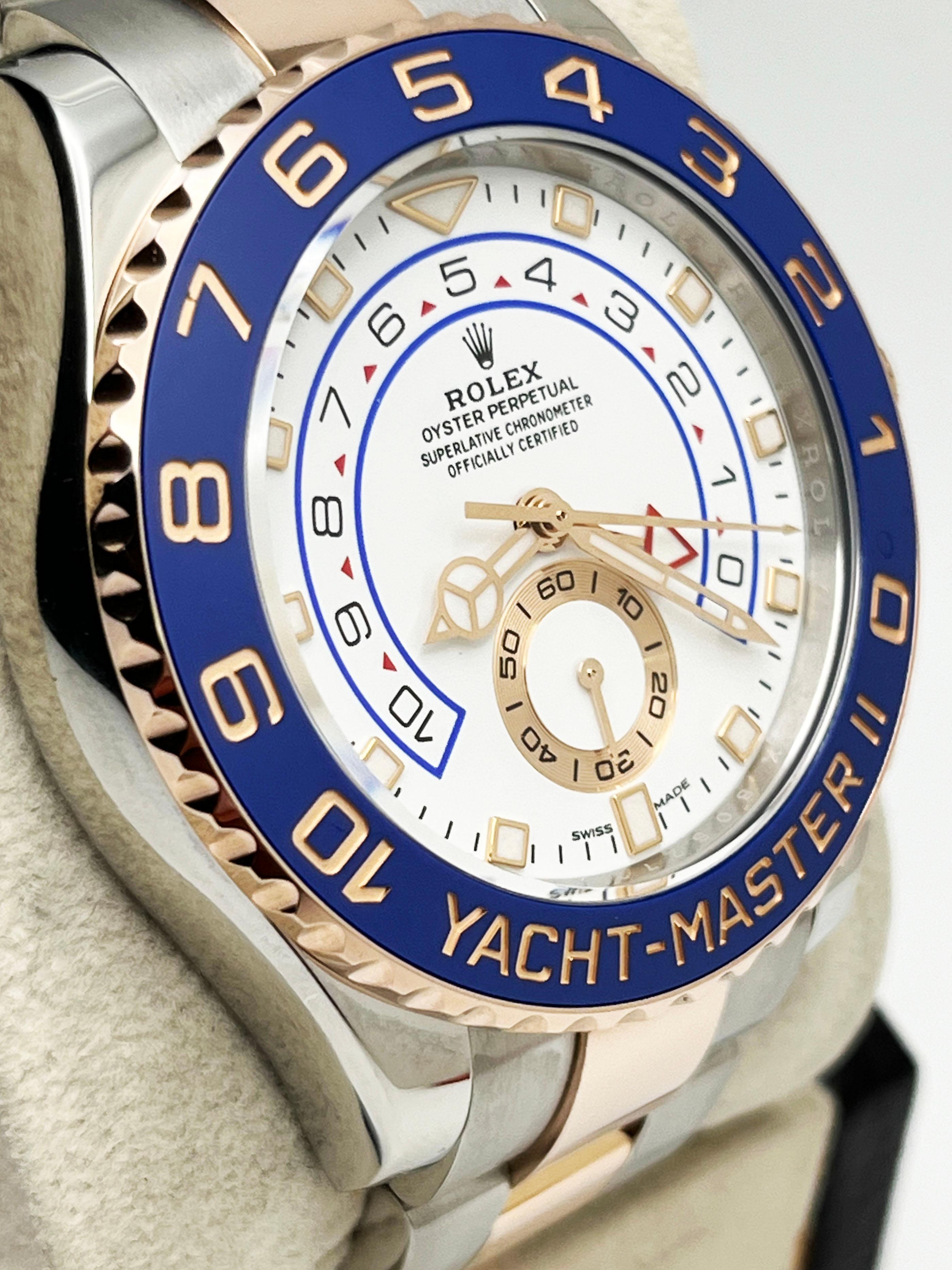 Rolex 116681 Yacht Master II Acero y Oro Everose 44mm Caja Papeles 2021 4