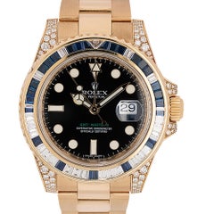 Rolex 116758SA GMT-Master II 18 Karat Diamond & Sapphire Watch
