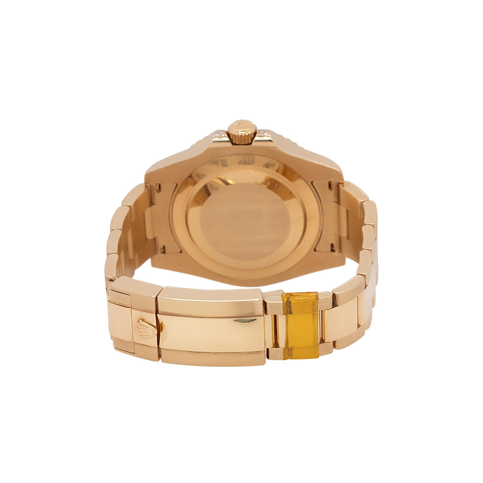 Montre Rolex 116758SA GMT-Master II en or 18 carats avec diamants et saphirs, en stock Pour femmes en vente