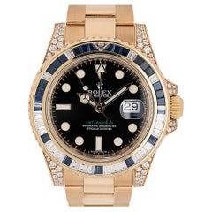 Rolex 116758SA GMT-Master II 18 Karat Diamond & Sapphire Watch In Stock