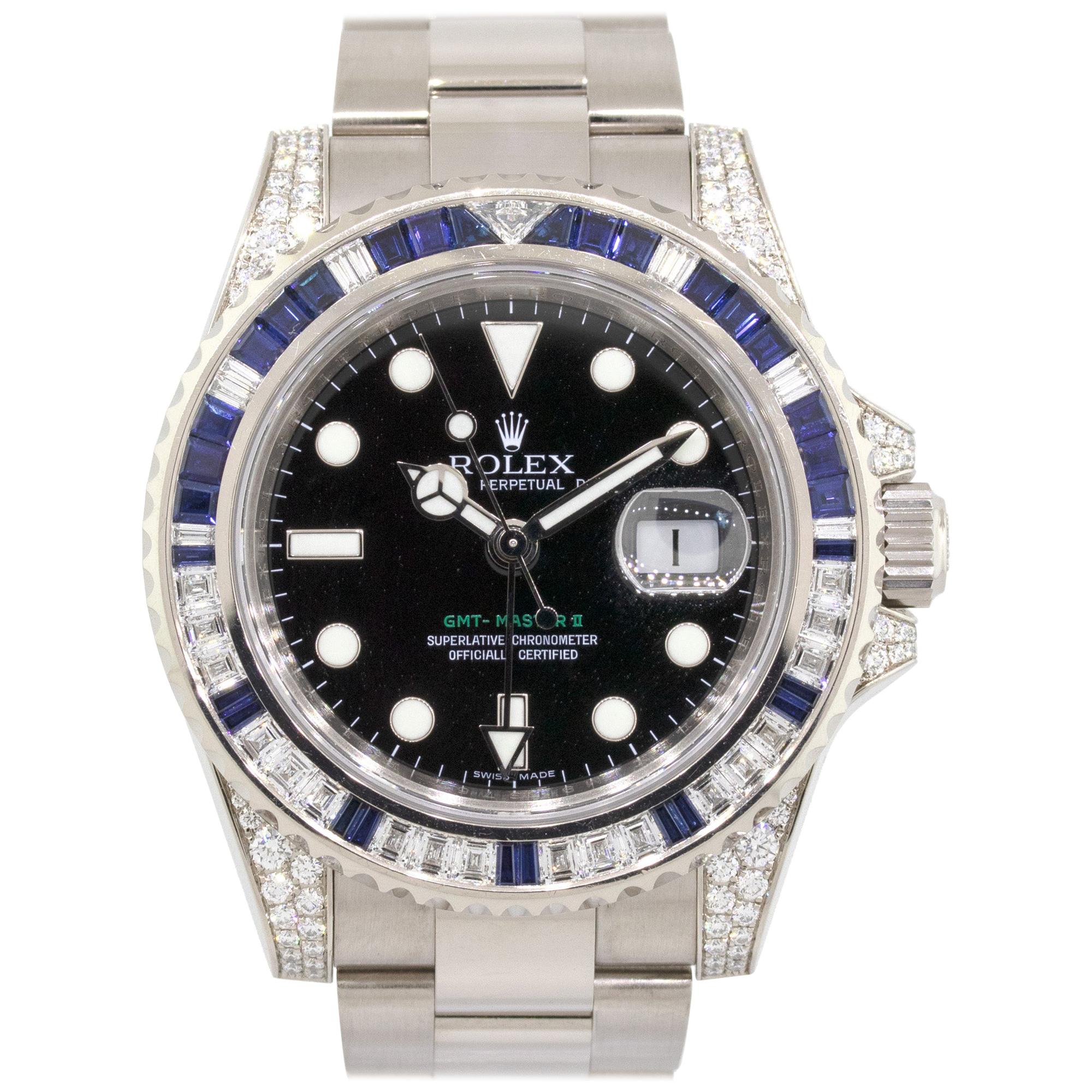 Rolex 116759SA 18 Karat White Gold GMT-Master II Watch