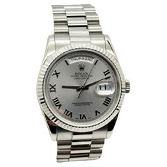 Rolex 118239 President Day Date 36mm 18K White Gold Rhodium Dial Box Booklets