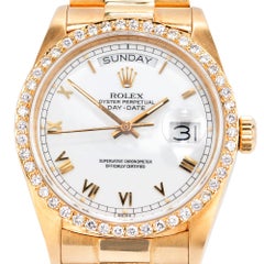 Rolex 1.20 Carat Diamond Yellow Gold President Mens Wristwatch