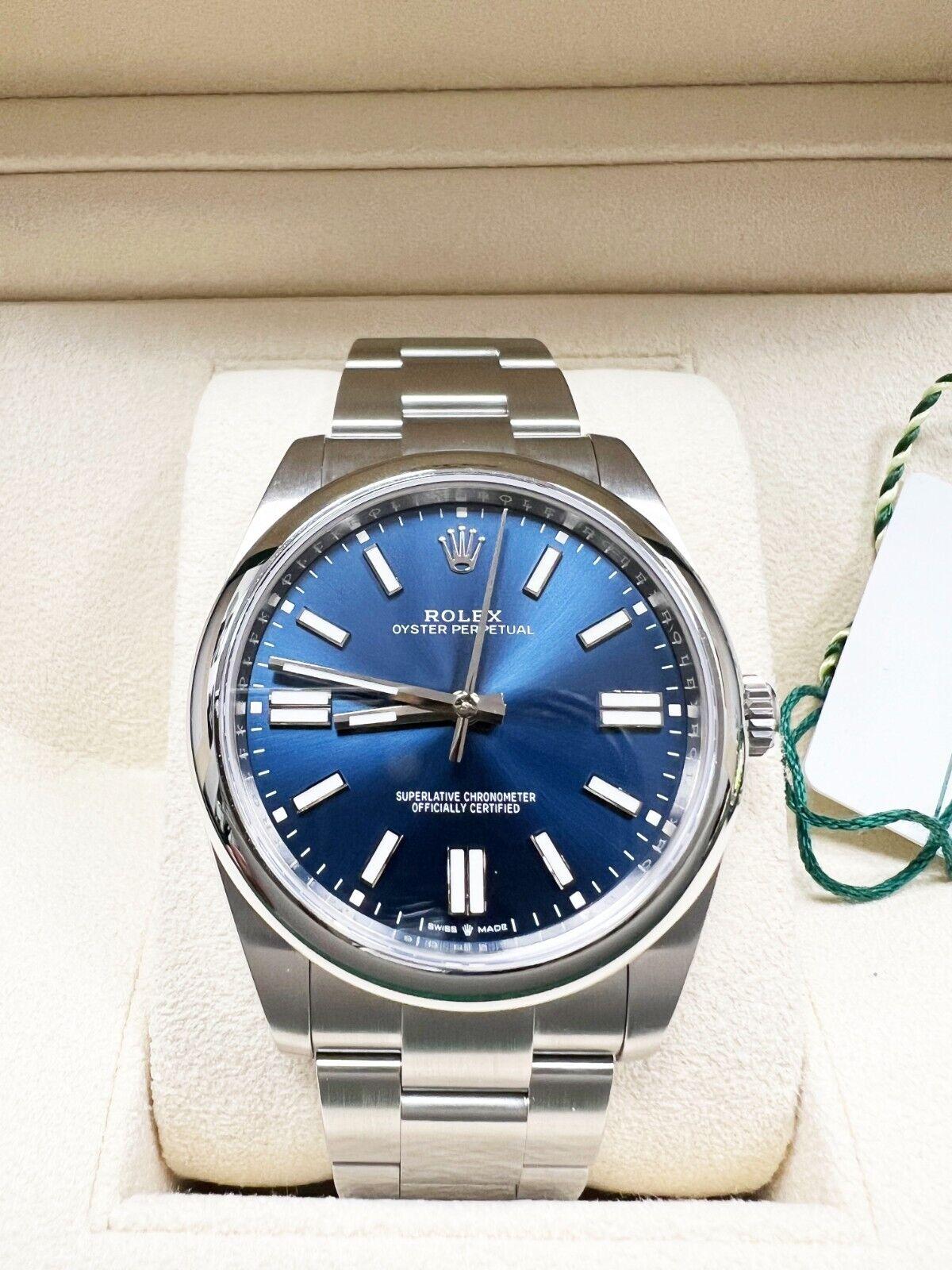 Rolex 124300 Oyster Perpetual Blue Dial Stainless Steel Box Paper 2023 1
