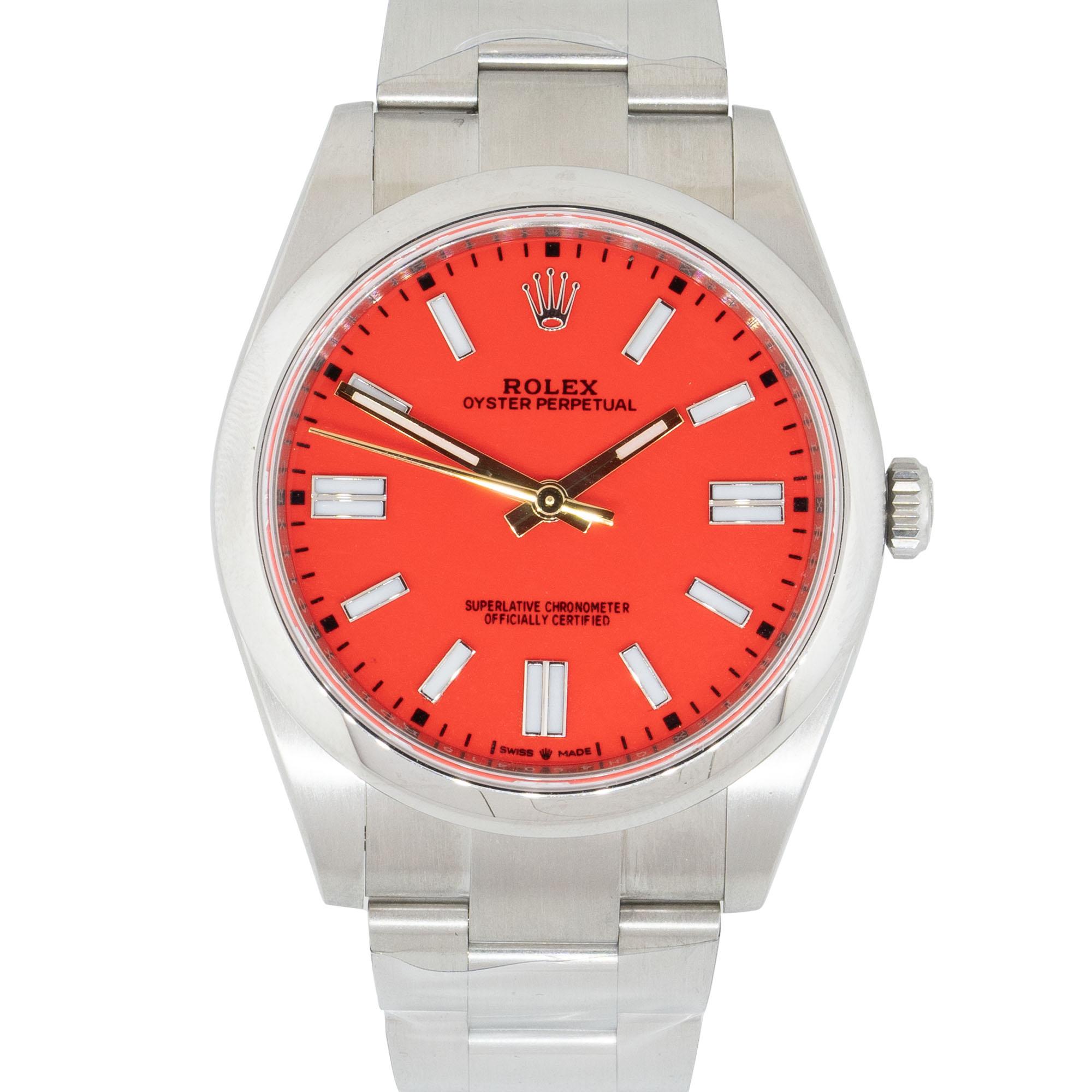 Rolex 124300 Oyster Perpetual Stainless Steel Aftermarket Red Stick Dial Watch

This beautiful Rolex 124300 Oyster Perpetual is in excellent condition and is ready to ship!

Brand: Rolex
Model: Oyster Perpetual
Reference: 124300
Serial: Q