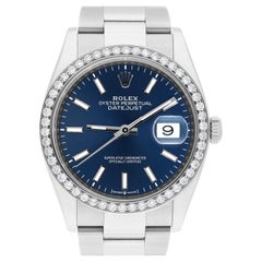 Rolex 126200 Datejust 36mm Cadran Index Bleu Bracelet Oyster 2021 COMPLETE MINT