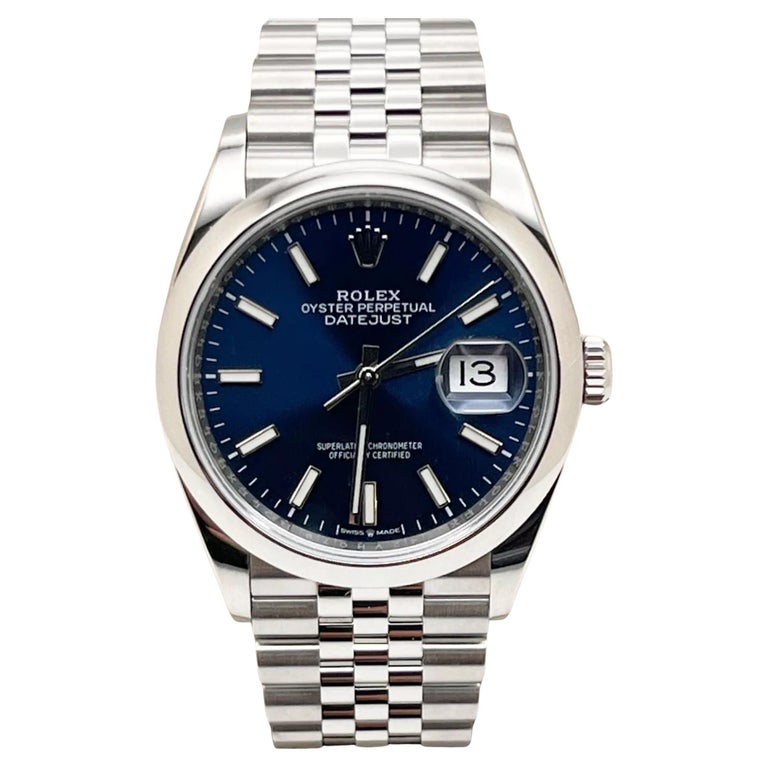 Rolex 126200 Datejust Jubilee 36mm Blue Dial Stainless Steel Box Paper 2021