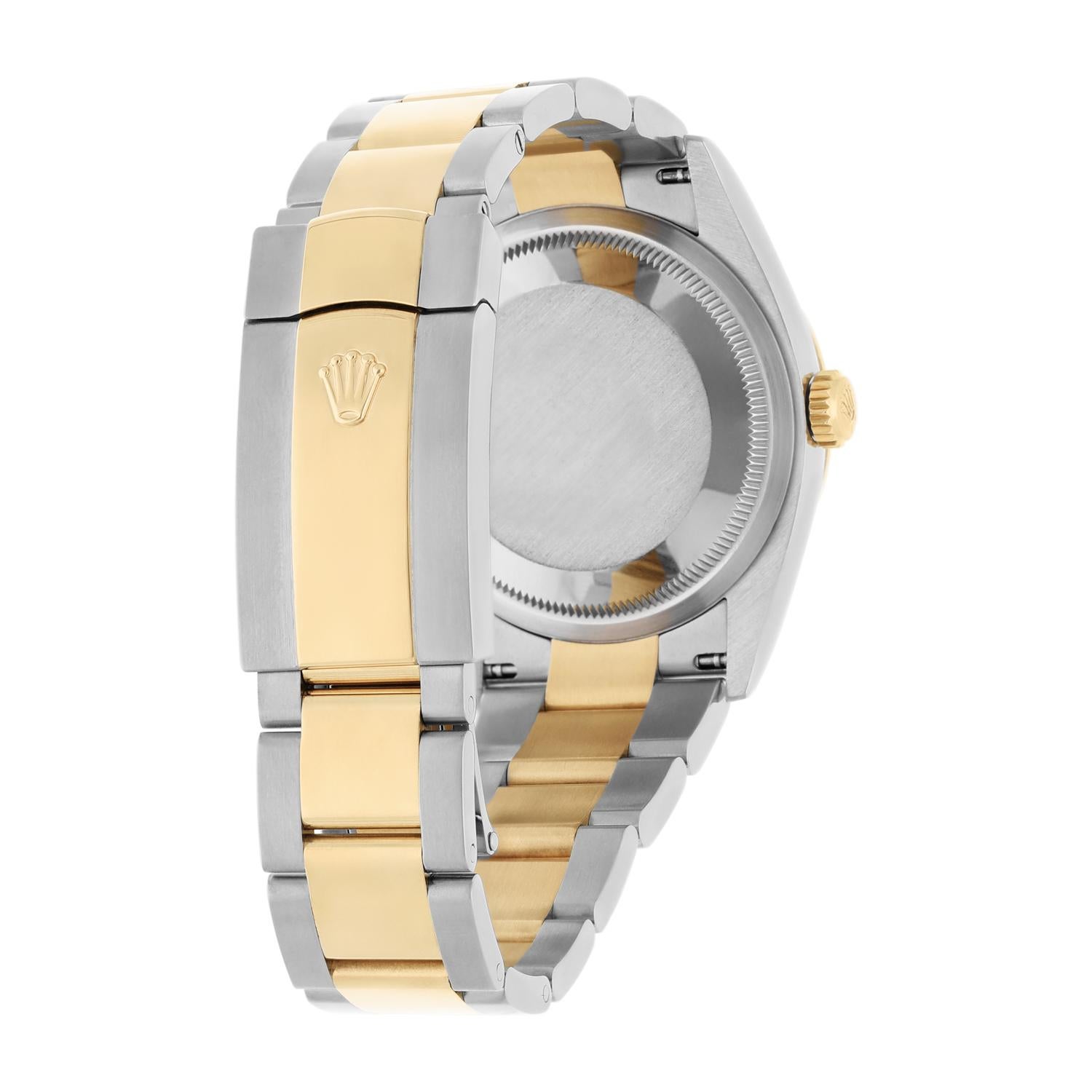 Rolex 126233 Datejust 36mm Two-Tone Yellow Gold Fluted Bezel Champagne Dial For Sale 2