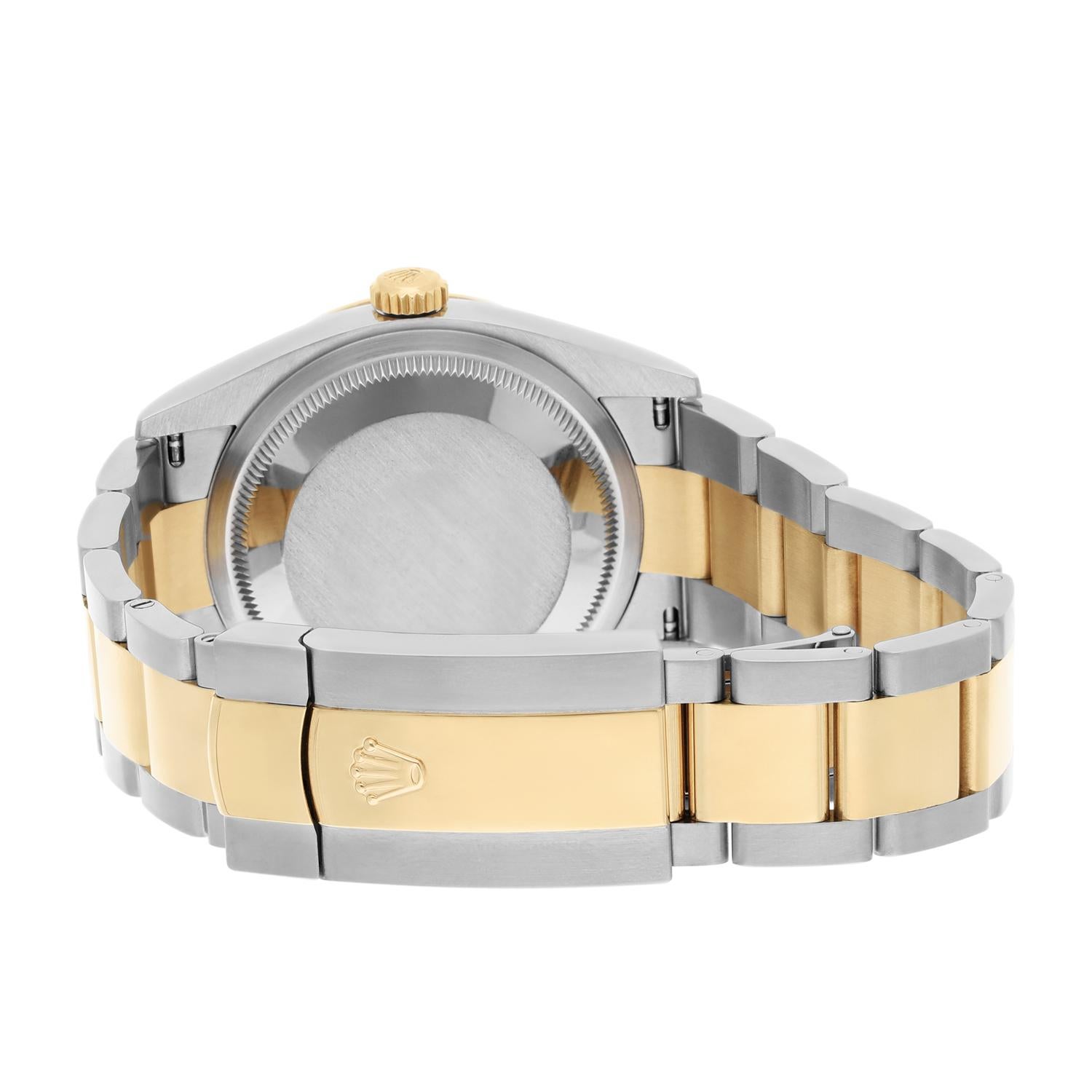 Rolex 126233 Datejust 36mm Two-Tone Yellow Gold Fluted Bezel Champagne Dial For Sale 3
