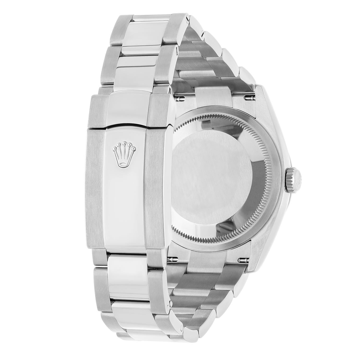 Rolex 126234 Datejust 36mm Stainless Steel Blue Motif Dial Watch New 2024 en vente 2