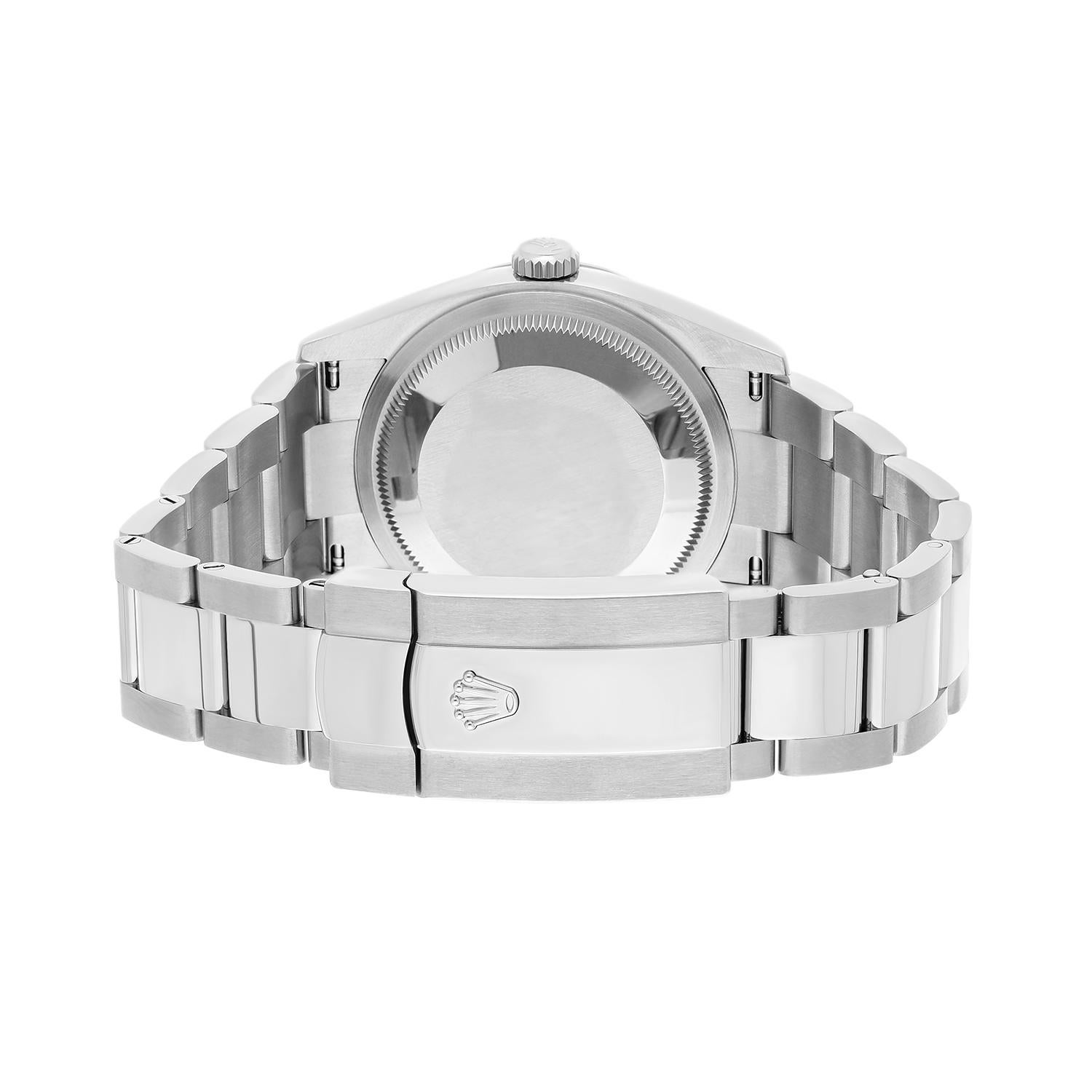 Rolex 126234 Datejust 36mm Stainless Steel Blue Motif Dial Watch New 2024 en vente 3