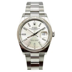 Rolex Datejust 126234 36mm Silber Zifferblatt 18K Weißgold Edelstahl