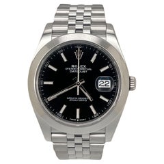 Rolex 126300 Datejust 41 Black Dial Stainless Steel Box Paper Jubilee 2022