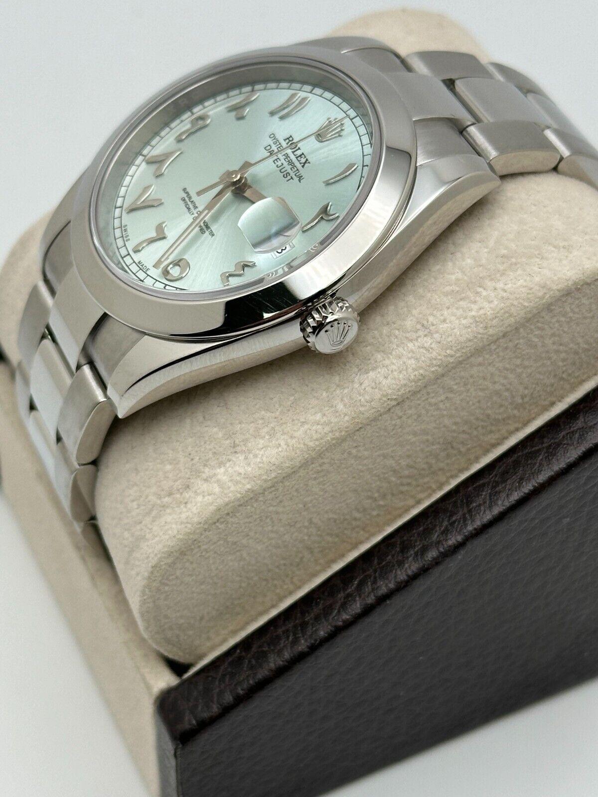 Rolex 126300 Datejust 41 Glacier Blau Arabic Dial Edelstahl Box Papier 2021 3