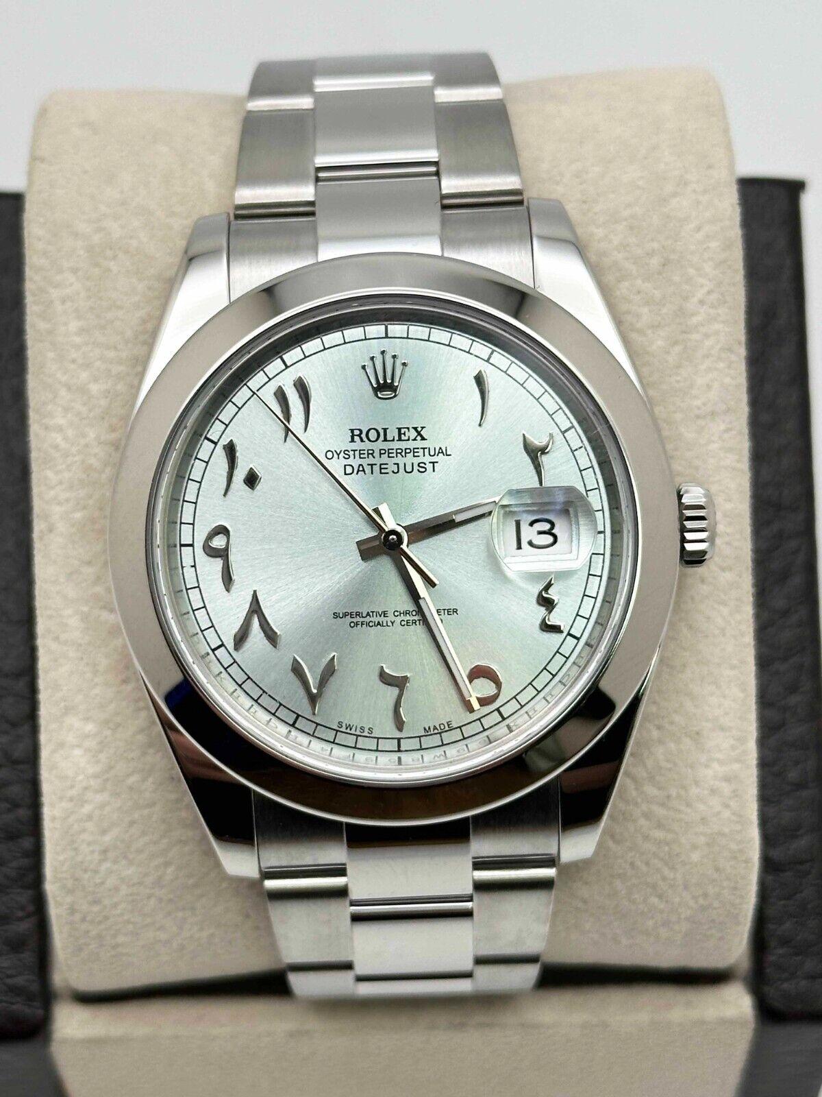 Rolex 126300 Datejust 41 Glacier Blau Arabic Dial Edelstahl Box Papier 2021 4